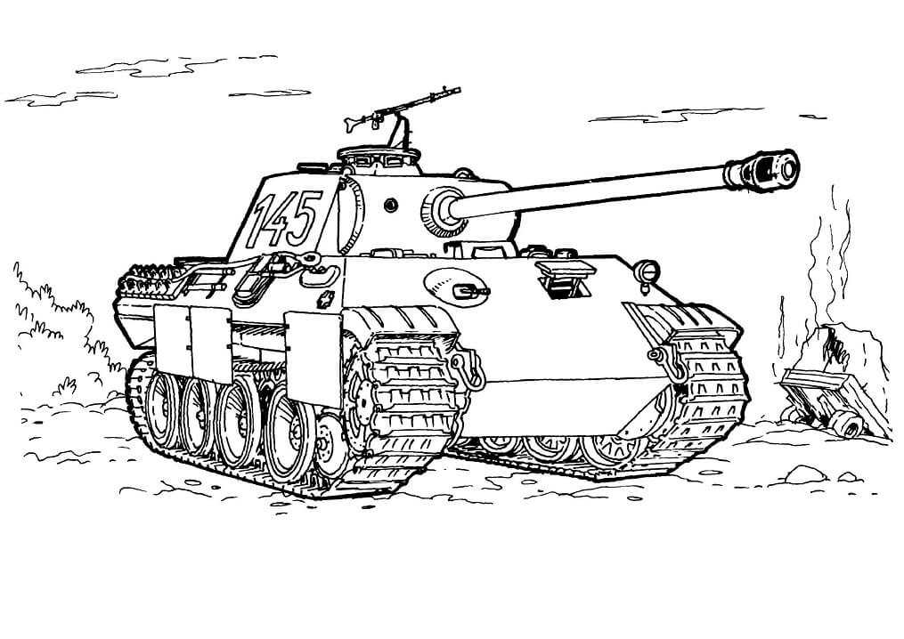 Army tank coloring pages