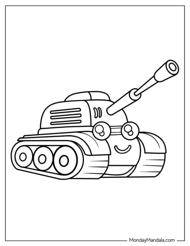 Tank coloring pages free pdf printables