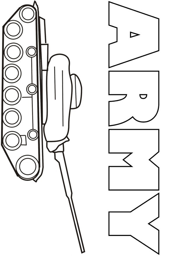 Army tank coloring pages