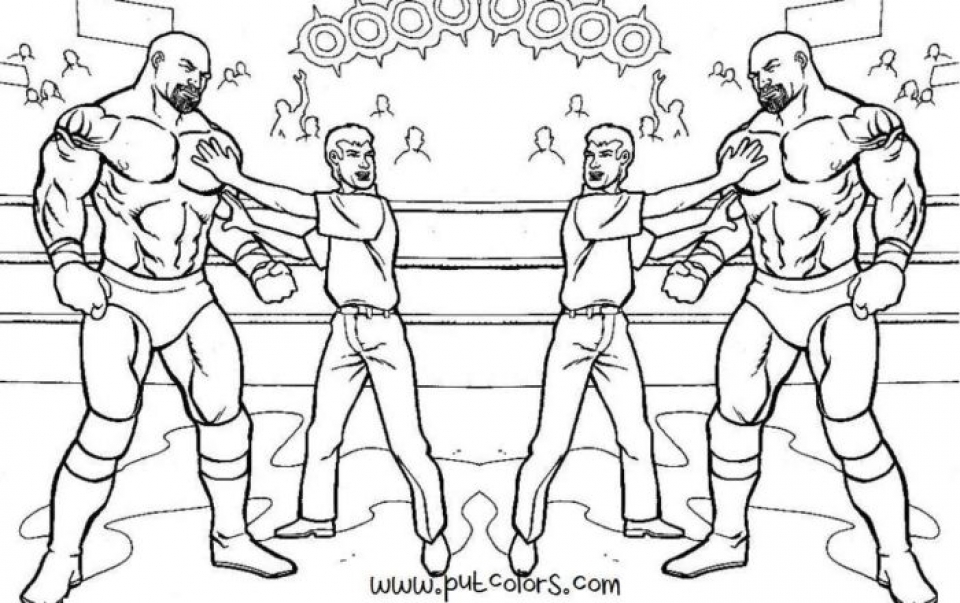 Free printable wwe coloring pages