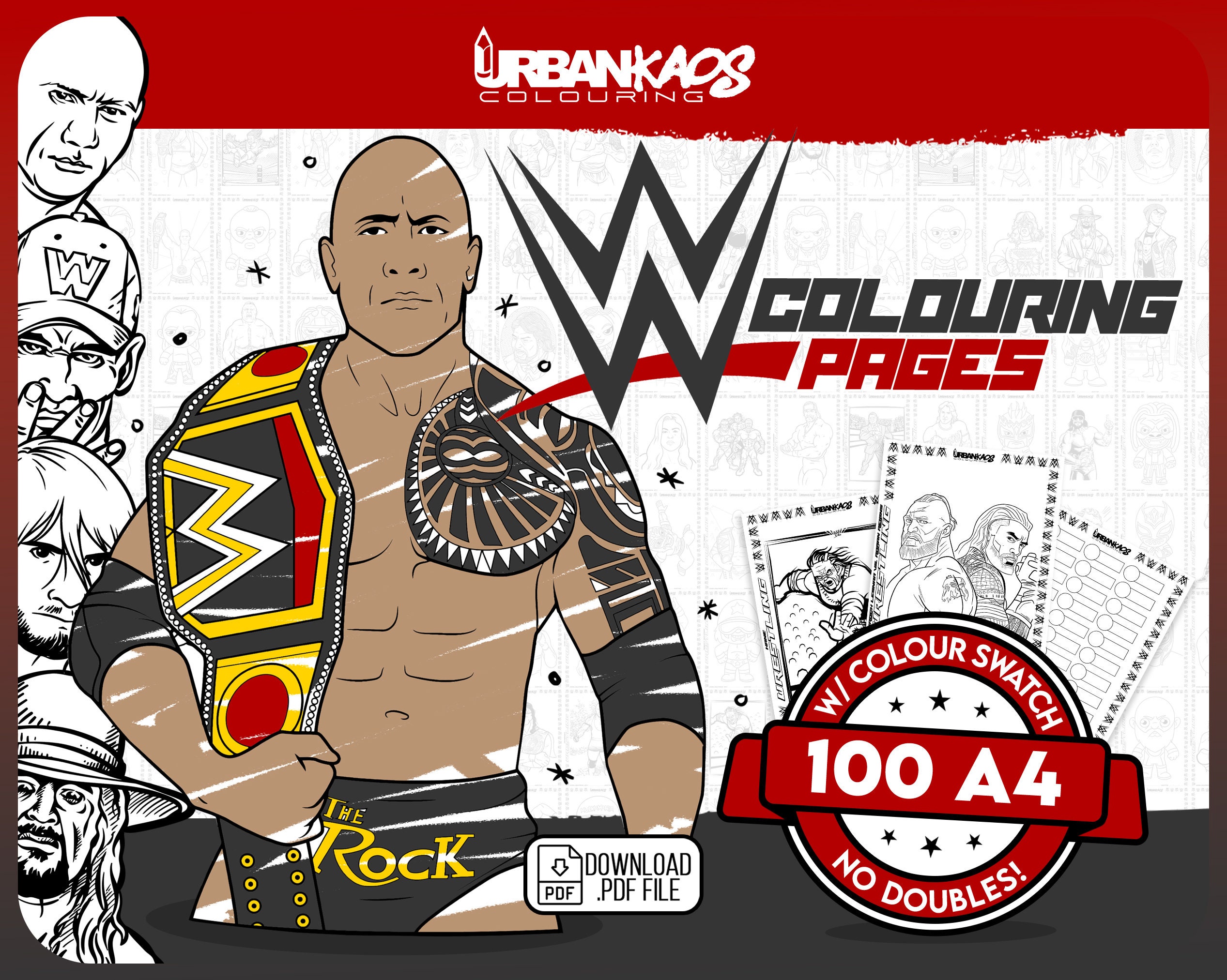 Wwe coloring books