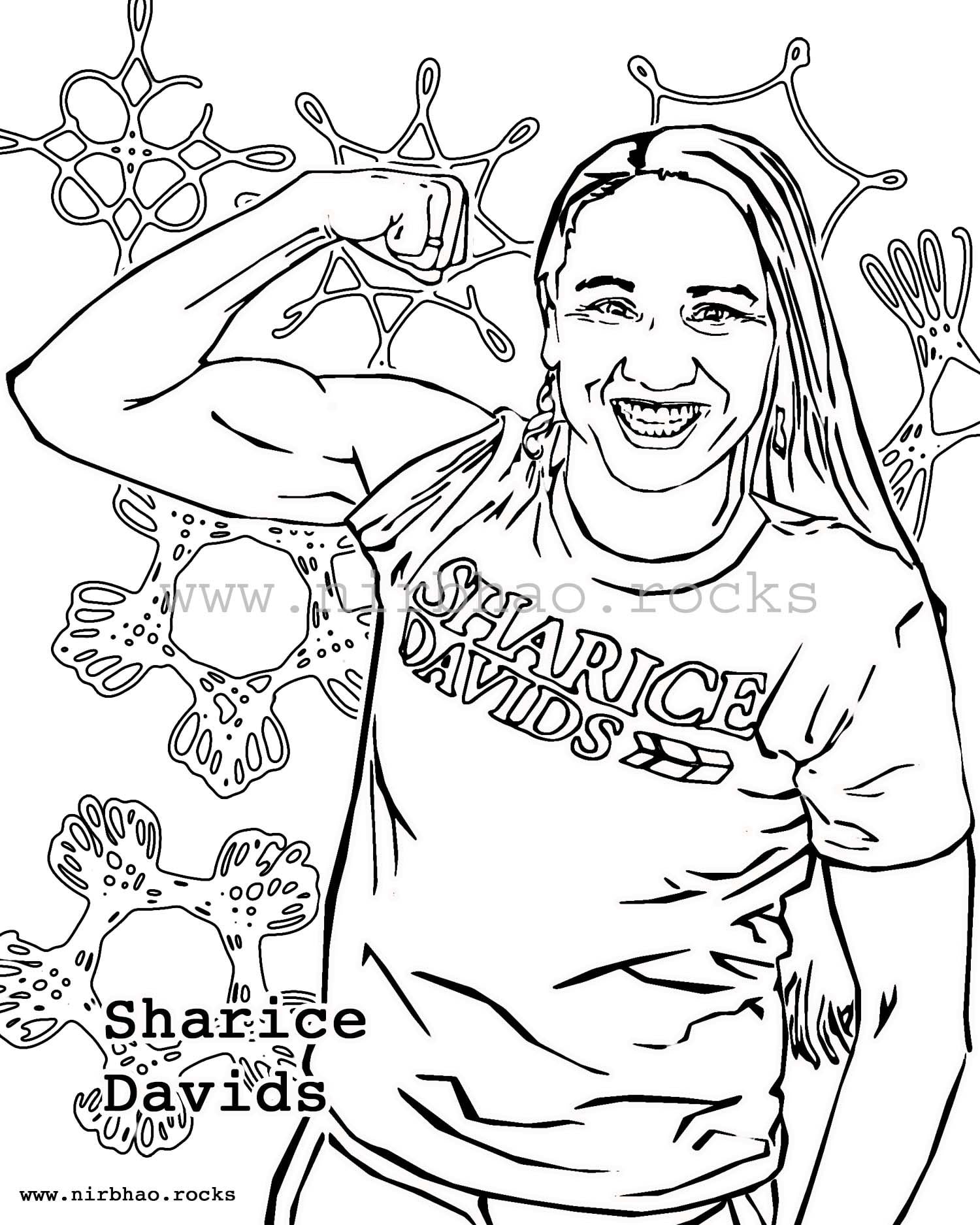 Sharice davids we are awesome coloring pages