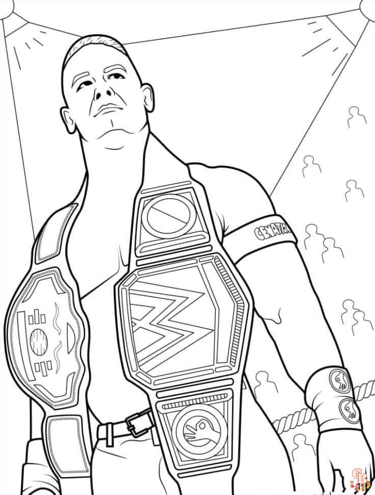 Printable john cena coloring pages free for kids and adults