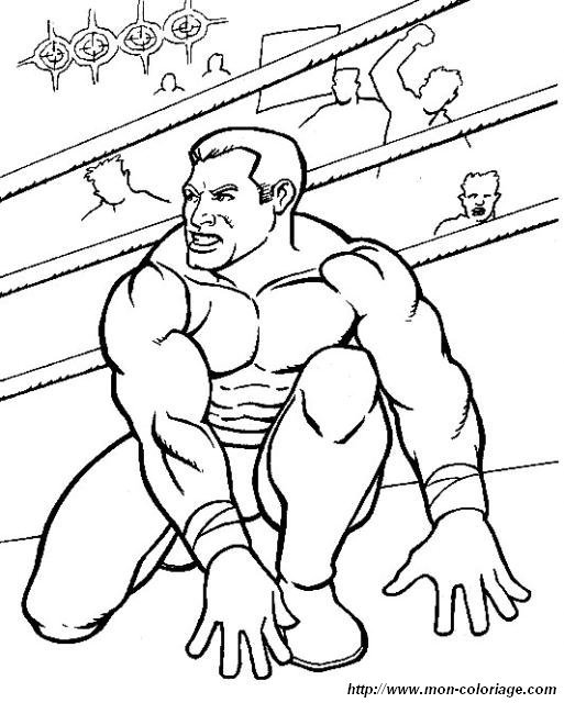 Coloring wwe wrestling page very strong wrestling to print out or color online