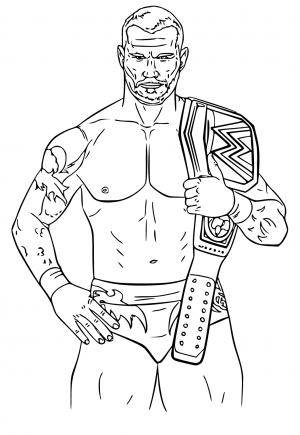 Free printable wwe coloring pages for adults and kids