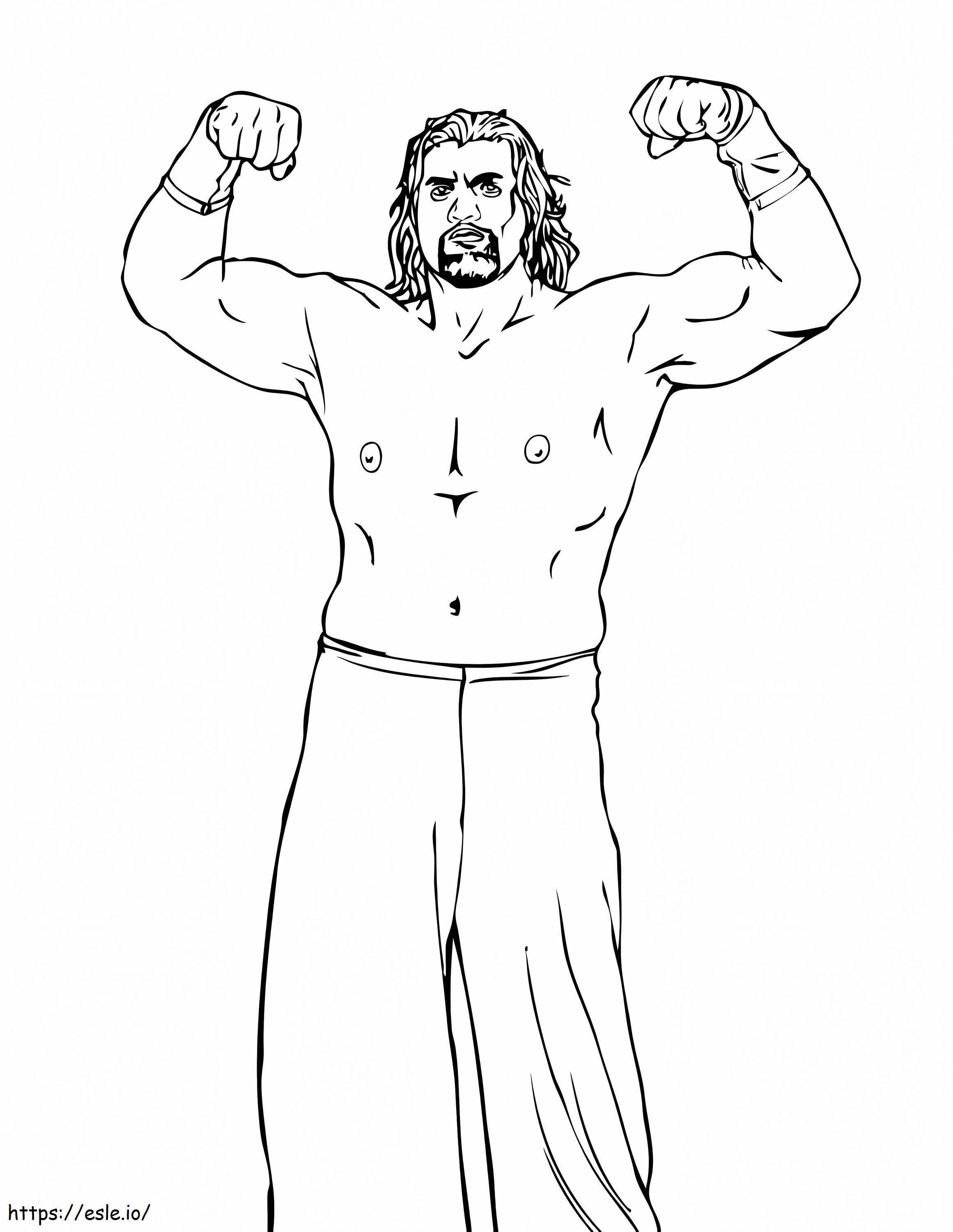 Fuerte best wrestling wwe coloring page