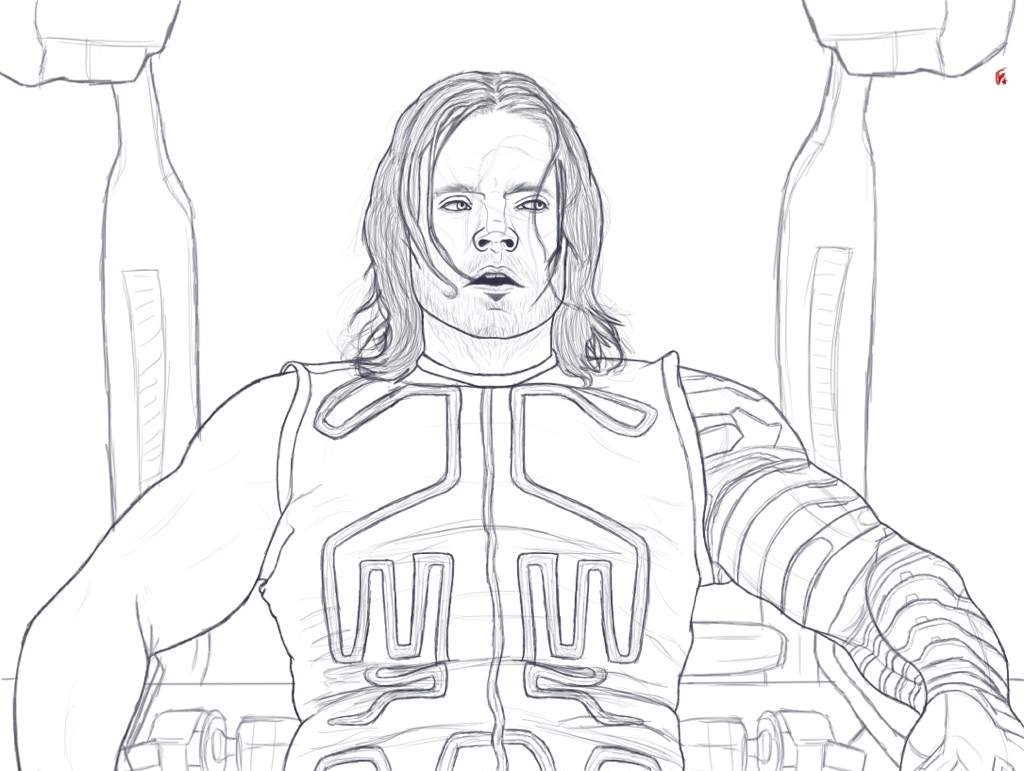 Bucky lineart standom amino