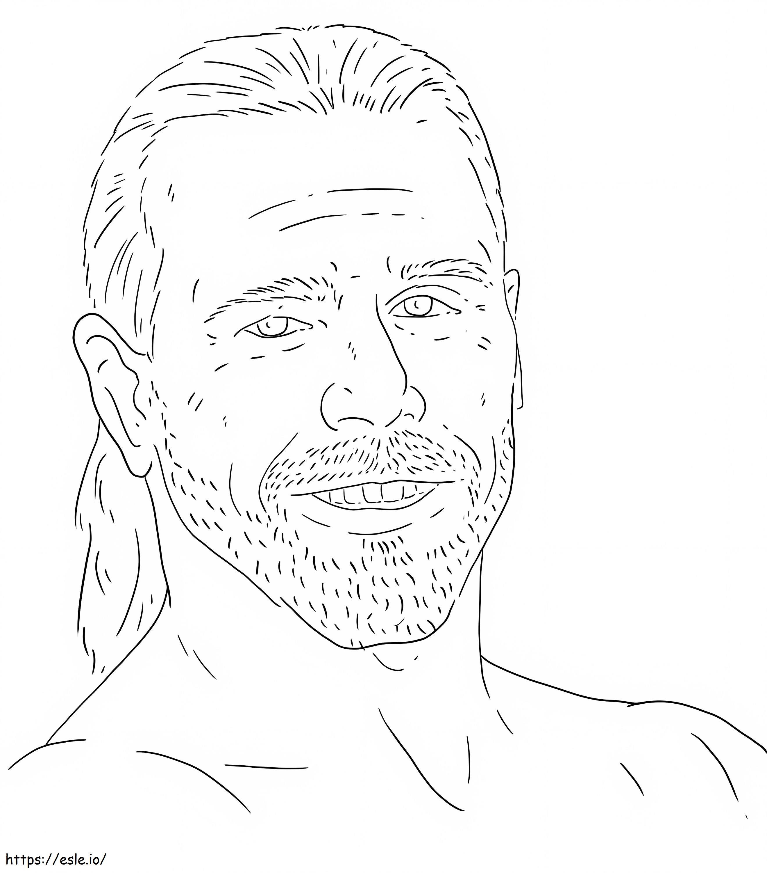 Shawn michaels smiling coloring page