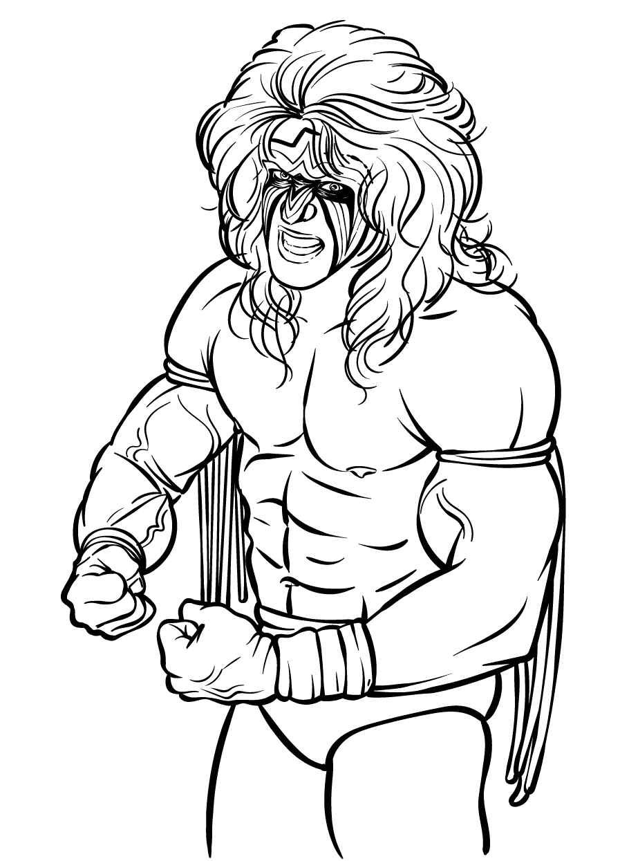 Wwe coloring pages printable for free download