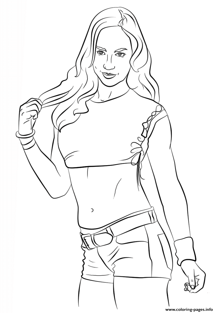 Wwe aj lee coloring page coloring page printable