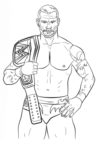 Randy orton coloring page free printable coloring pages