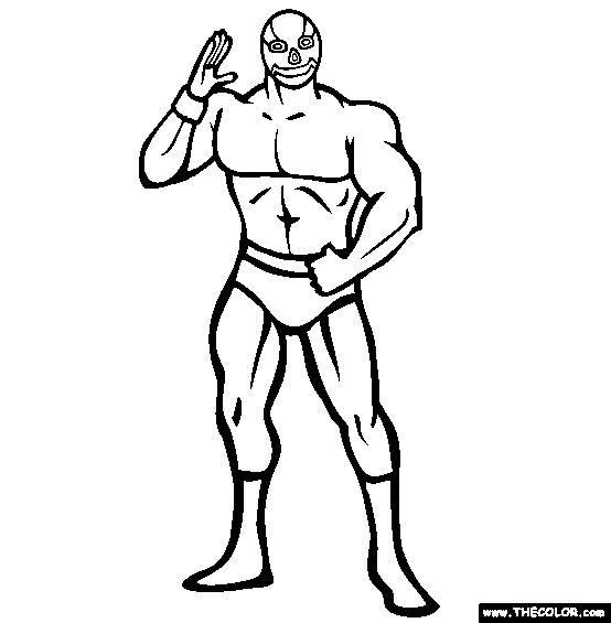 Pro wrestling online coloring pages