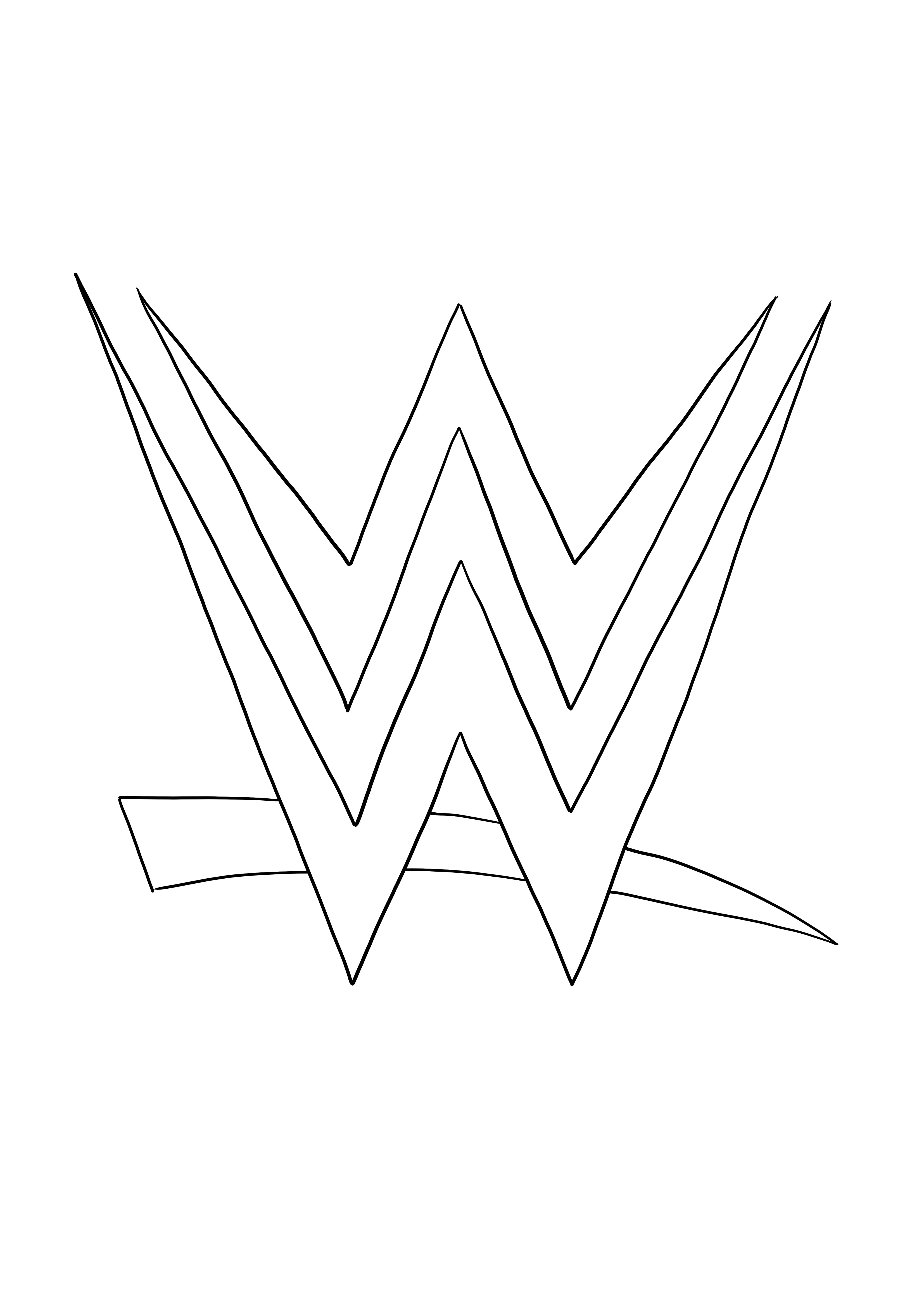 Wwe logo for free printing and downloading