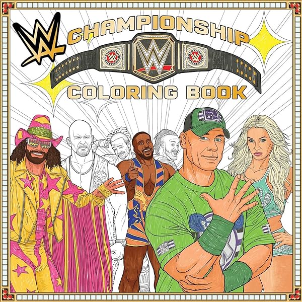 W w e coloring book for adults sport stars coloring pages with incredible illustrations for all ages fun and relaxation a great christmas birthday present press wwe coloring books