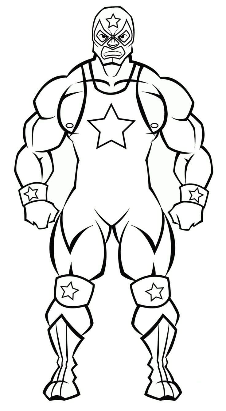 Wwe coloring pages pictures of wrestlers free printable