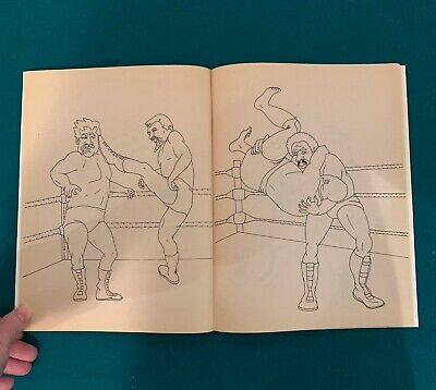 Vintage mini color wrestling coloring book s bootleg wwf wcw wwe