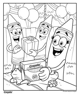 Birthdays parties free coloring pages