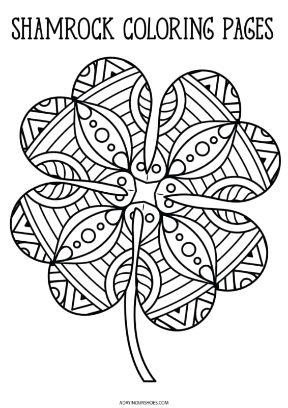 Free shamrock coloring pages