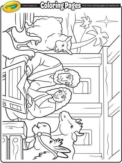 Nativity coloring page