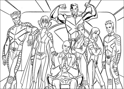 X men coloring page free printable coloring pages