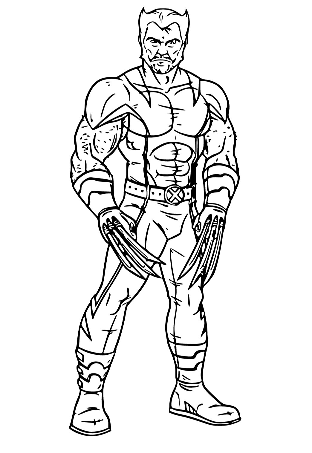 Free printable x men hero coloring page for adults and kids