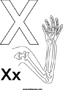 Alphabet letter x coloring page x