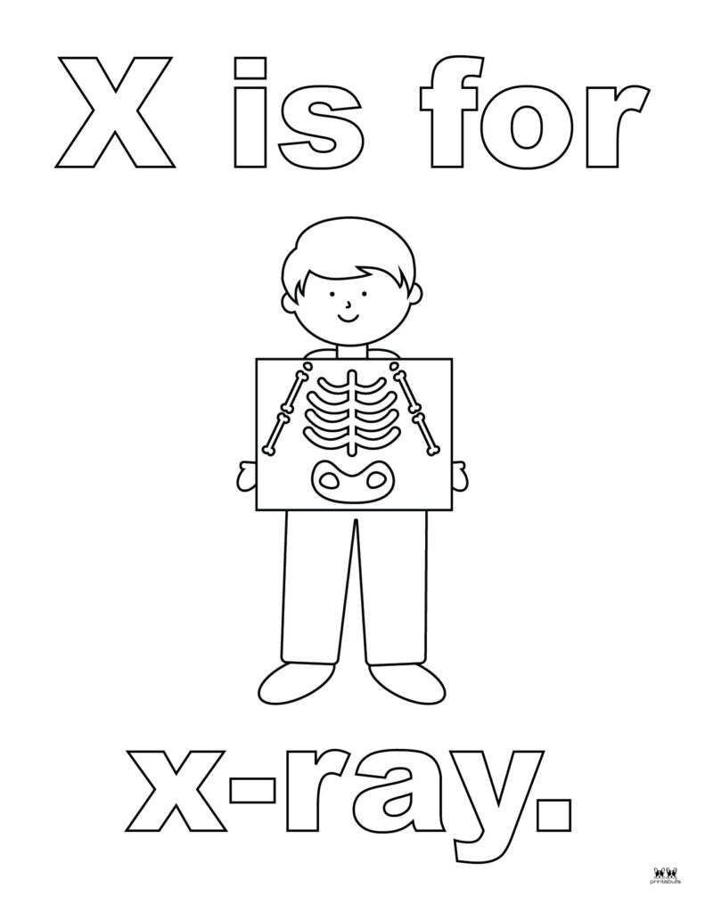 Letter x coloring pages