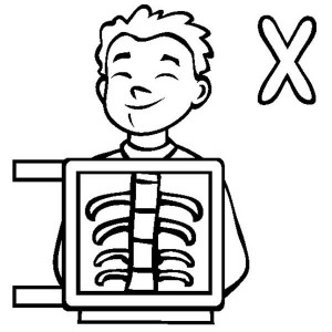 X ray coloring sheet