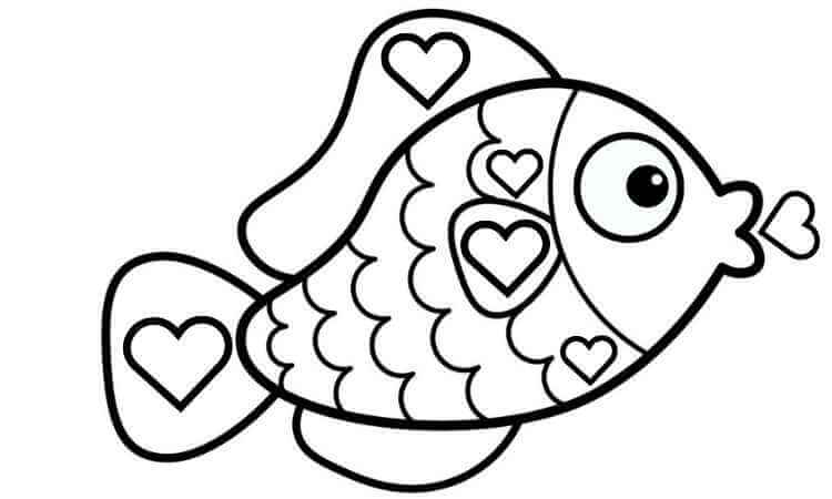 Fish coloring pages kids coloring pages