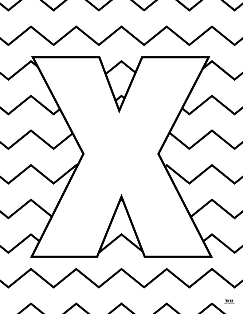 Letter x coloring pages