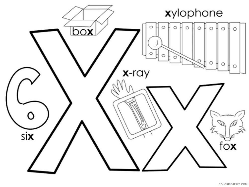 Letter x coloring pages alphabet educational letter x of printable coloringfree