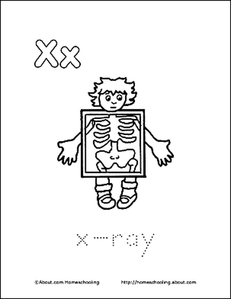 Letter x coloring book