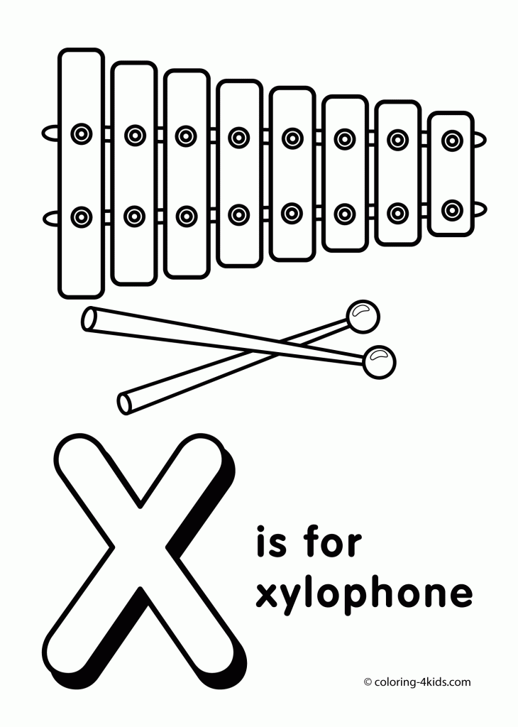 Letter x coloring page