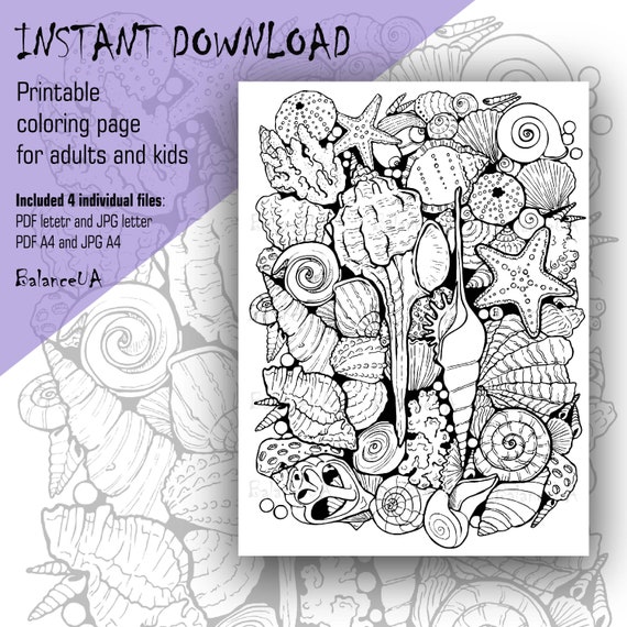 Printable coloring page nautical coloring page x and a coloring sheets for adult and kids instant download pcp