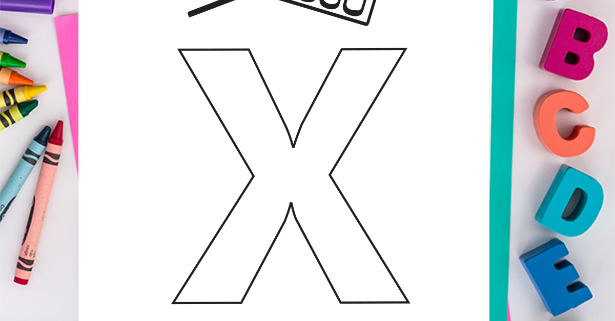 Letter x coloring page free alphabet coloring page kids activities blog