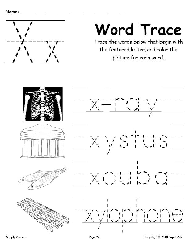 Letter x words