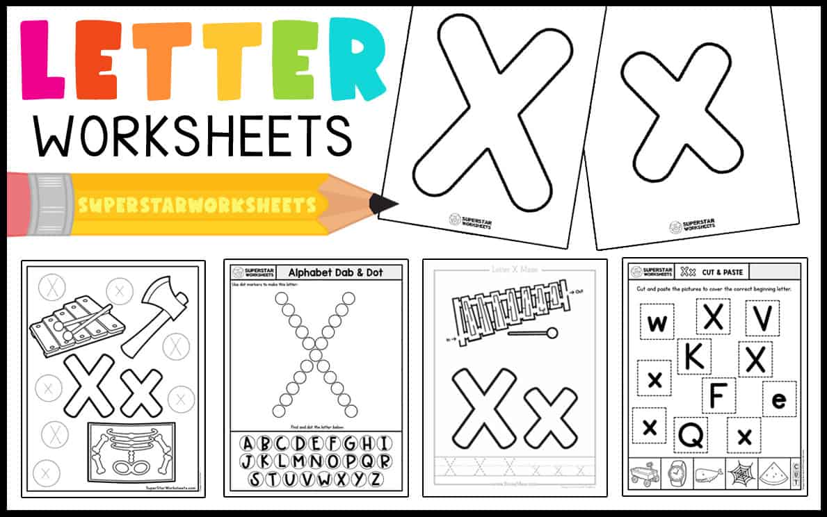 Letter x worksheets