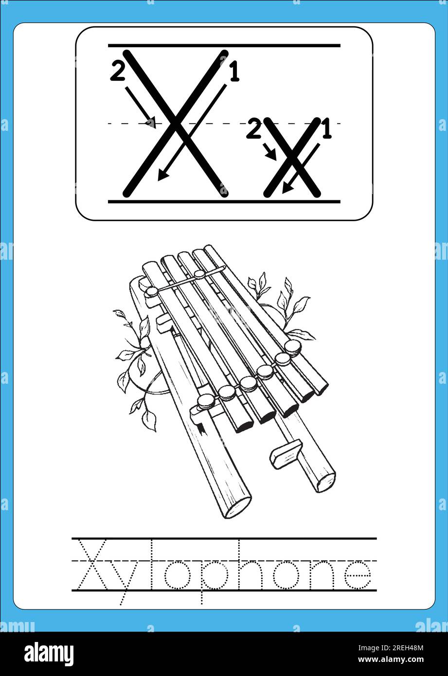 Tracing letter x hi