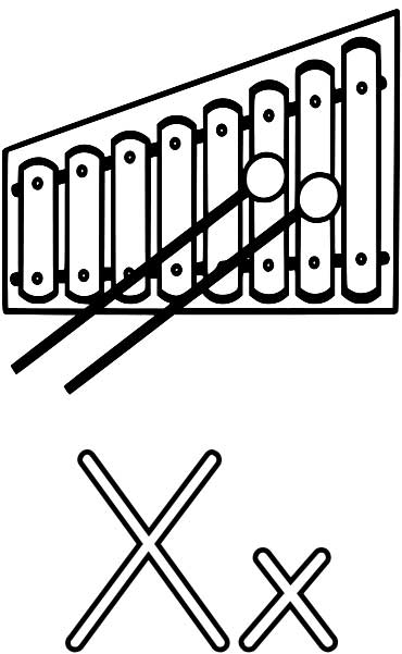 Xylophone coloring page