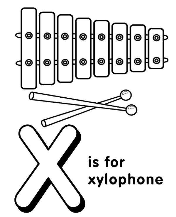 X for xylophone