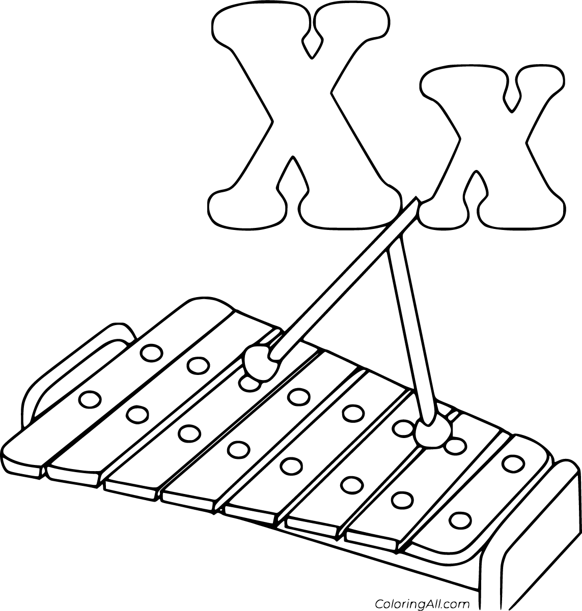 Letter x coloring pages