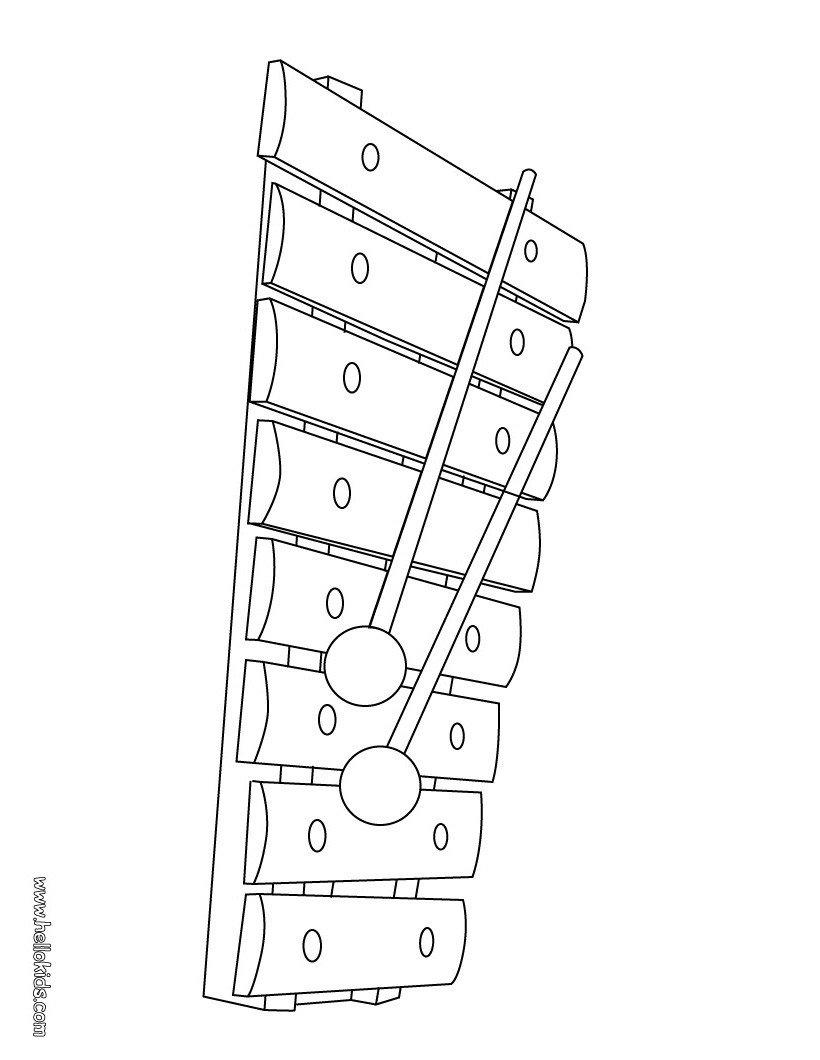 Xylophone coloring pages