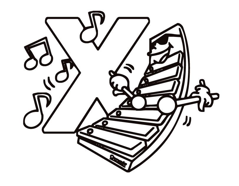 Xylophone coloring pages