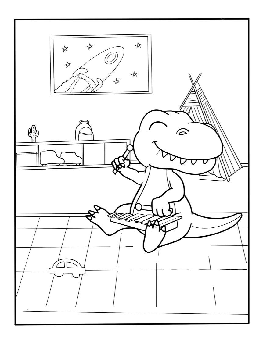 Cute coloring pages for kids free dinosaur pictures to color