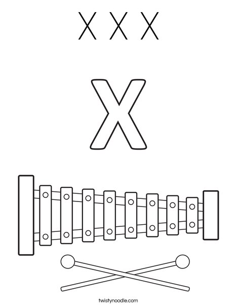 X x x coloring page