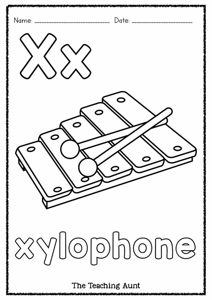 X is for xylophone art and craft