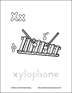 Letter x coloring book