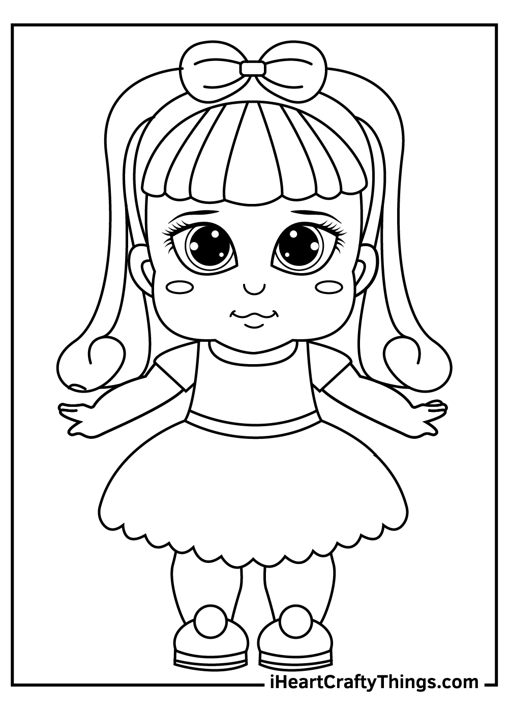 Dolls coloring pages free printables