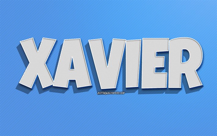 Download wallpapers xavier blue lines background wallpapers with names xavier name male names xavier greeting card line art picture with xavier name for desktop free pictures for desktop free