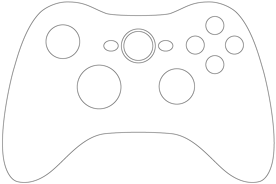 Printable video game controller template